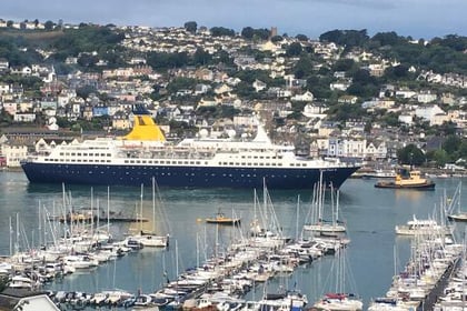 Yachts in River Dart 'clipped' by cruise ship