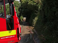 Four fire crews battle a fierce South Hams farm blaze