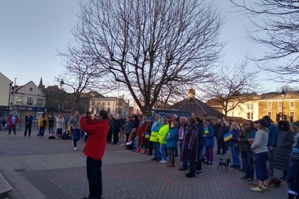 Kingsbridge residents stand in solidarity with the people of Ukraine