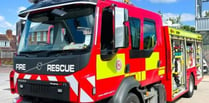 Yealmpton house on fire after being hit by lightning