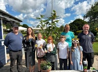 Students show off their flower power