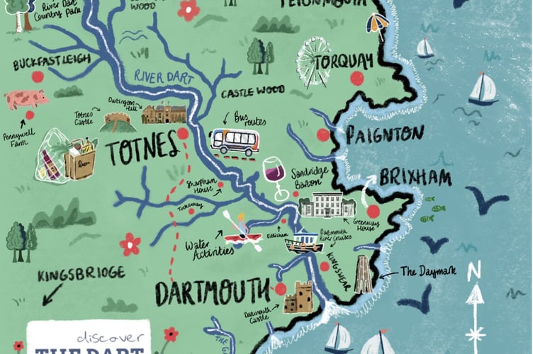 Discover the Dart's illustrative map of the Dart