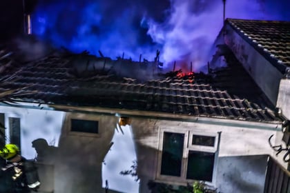 Malborough house gutted in blaze