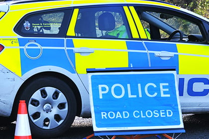 A38 closed by lorry fire