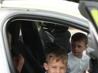 Harbertonford pupils receive a visit from a policeman