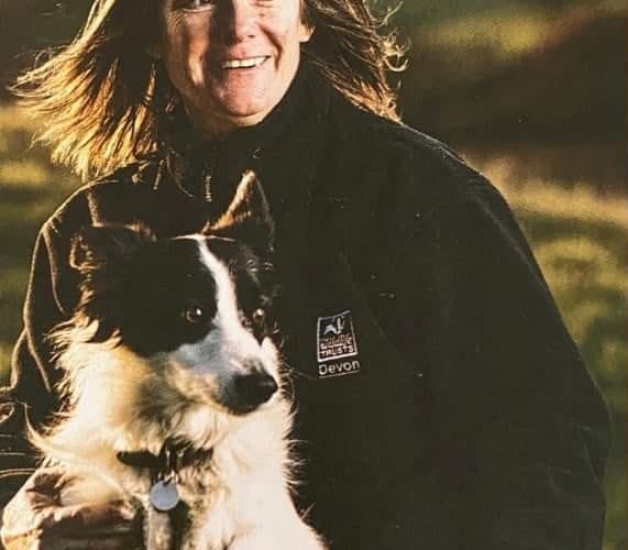 Jackie Gage and Sparky.  (Photo by Devon Wildlife Trust.)