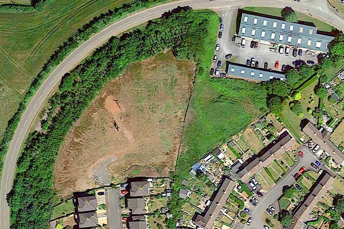 A bird's eye view of the field north of Seymour Drive 