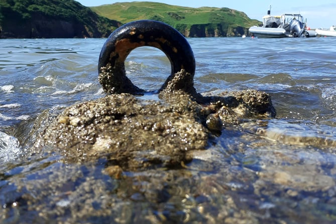 Martin Handley Hope Cove one of the old mooring rings