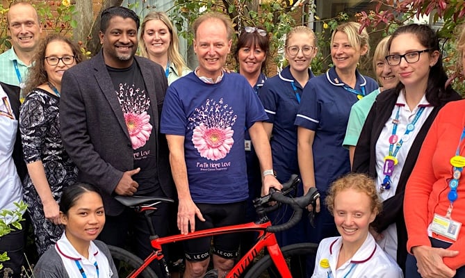 NHS staff from the Brixham surgery who took part in the skydive