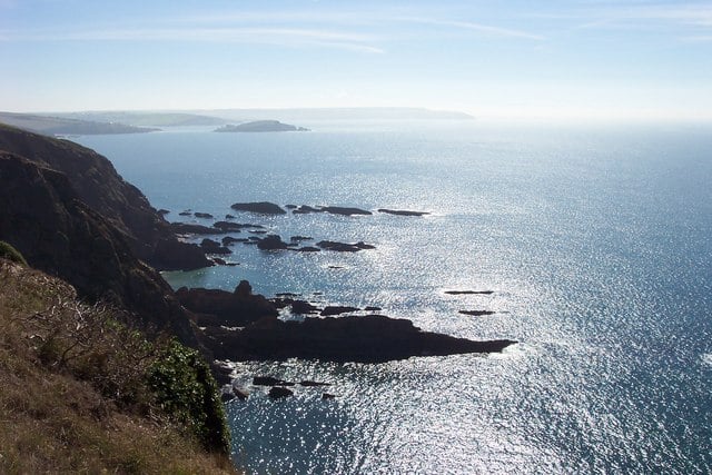 The Meddrick Rocks and along the South Hams Coast from Beacon Point. -  Jonathan Billinger 