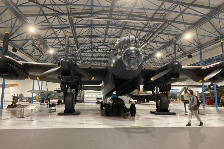 A Lancaster bomber at the RAF Museum in Hendon