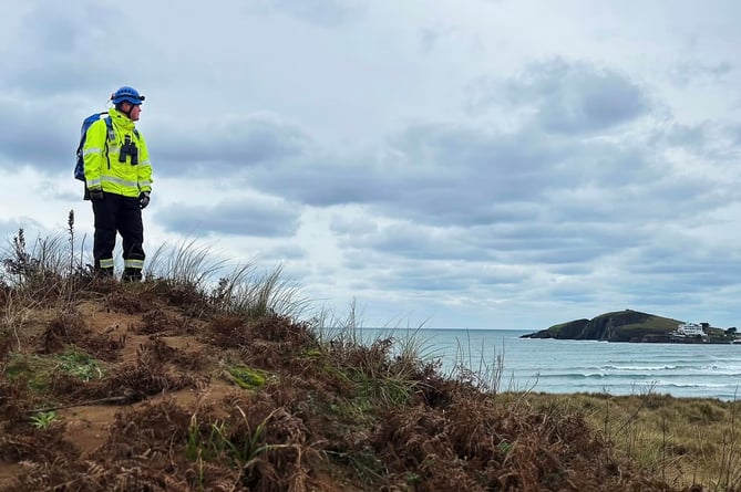 The excercise is underway just across from Burgh Island