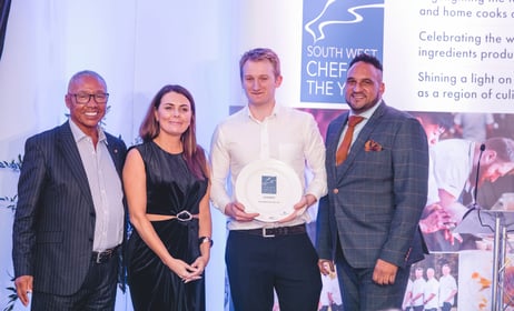 Harrison Brockington (third from left) was awarded the main title of South West Chef of the Year 
