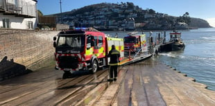 Fire crews catch ferry to fight hotel blaze